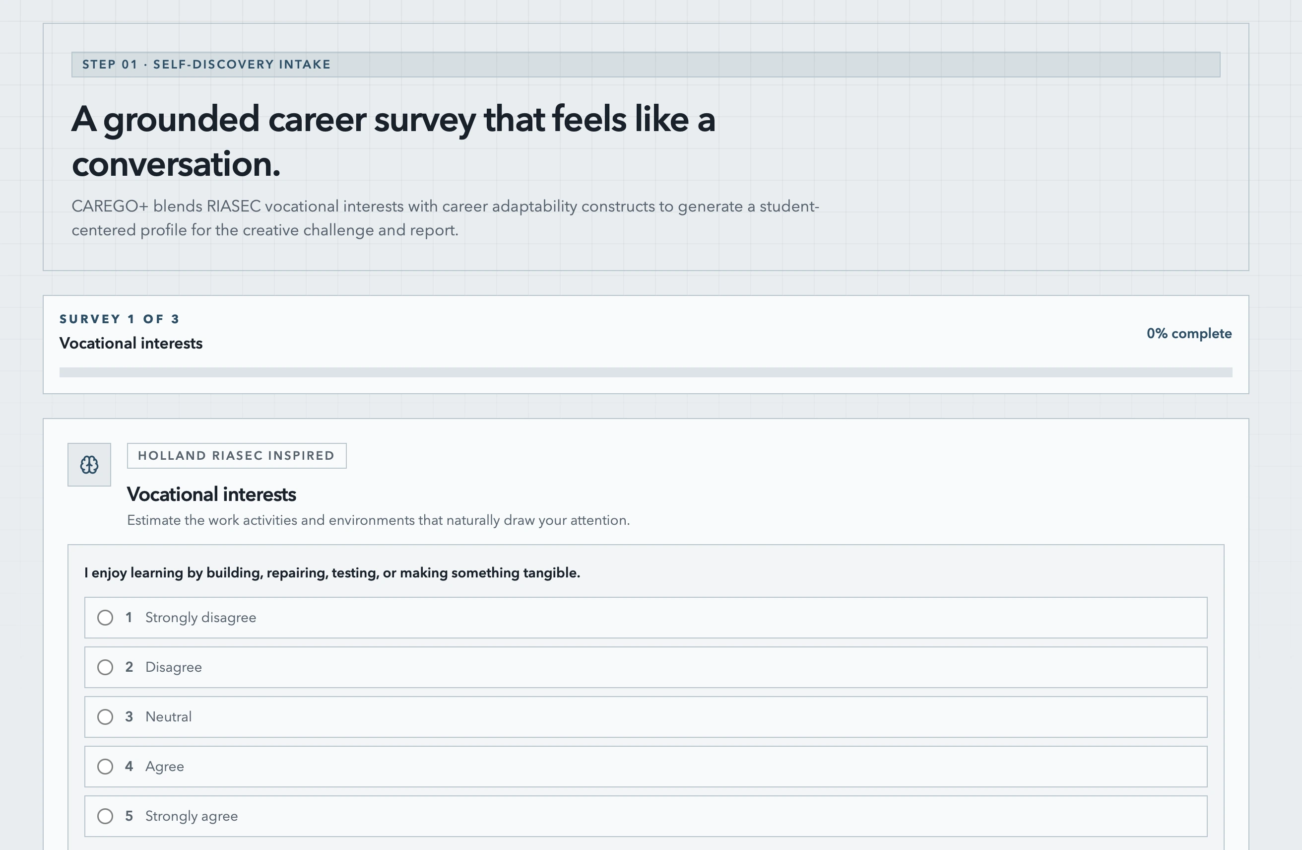 Intake survey
